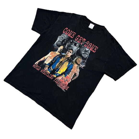 WWF Vintage Original Come Get Some Stone Cold The Rock Chris Jerihco T Shirt L